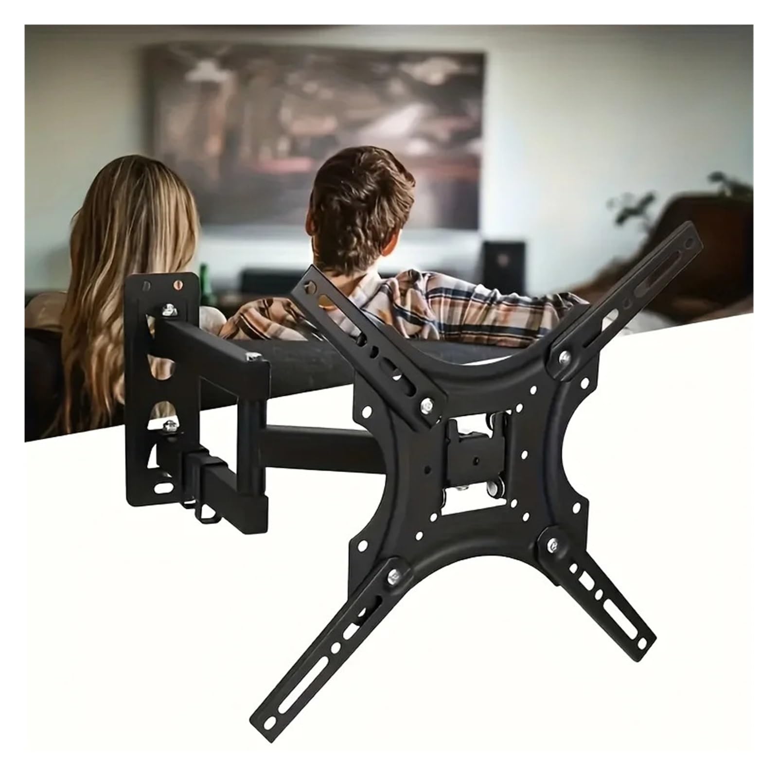 Supporto a parete for TV con braccio lungo da 32-55 pollici | Staffa da parete for monitor LED LCD VESA 400x400 mm con braccio lungo estensibile
