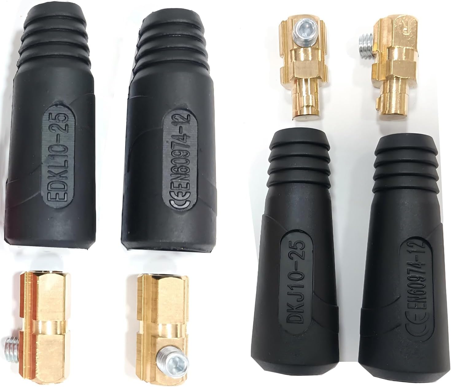 TIG Welding Cable Panel Connector Plug DKJ10-25 EDKL10-25 Dinse-Style 4pcs