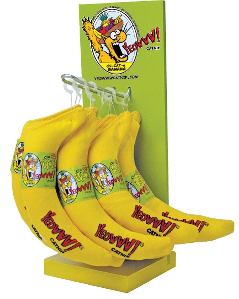 Ducky mundo yeowww soporte con 12 Bananas Cat Toy