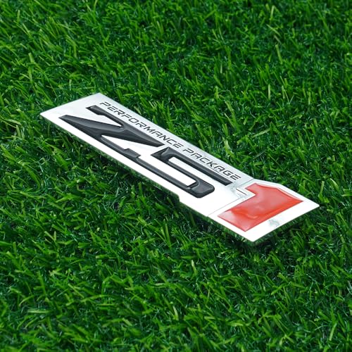 Image of Hood Door Tailgate Engine Bumper Badge 3D Nameplate Emblem Logo Replacement for Z51 Performance Package 1Pc (Chrome Black Red)