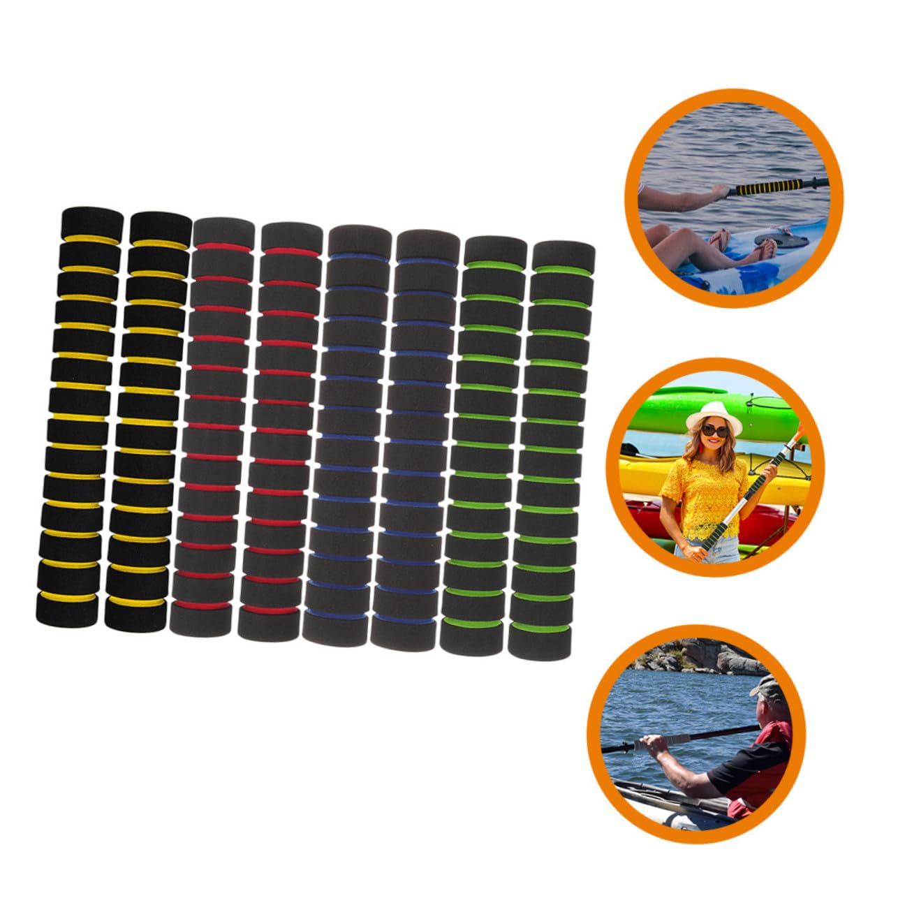 TOYANDONA 8 Paia Coperture Antiscivolo per Pagaia da Kayak in Spugna 22cm