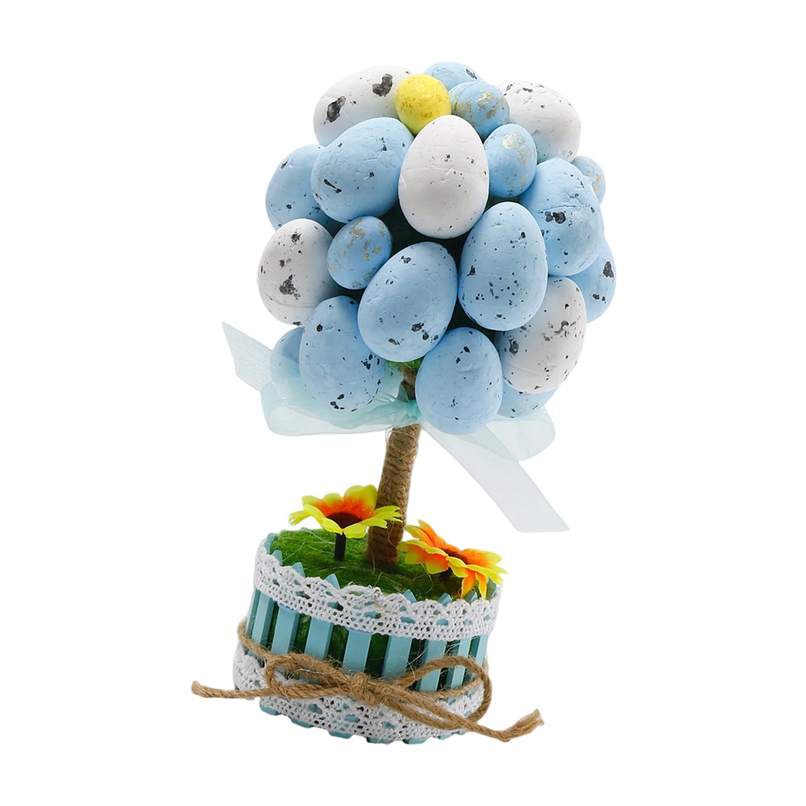 Multifunctional Easter Eggs Artificial Plant Decoration Display Charm for Craft Holiday Themes Creating Unique Festival Ambiances Low Maintenance Easter Simulation Plant with Eggs Design Display