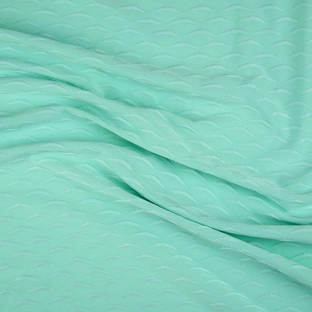 Tela de punto jacquard de 3 m x 165 cm, venta por metros, tela de jersey con estampado de luna, tejido jacquard elástico para coser, tejido para puños, tejido de algodón, elástico para bañador, yoga,