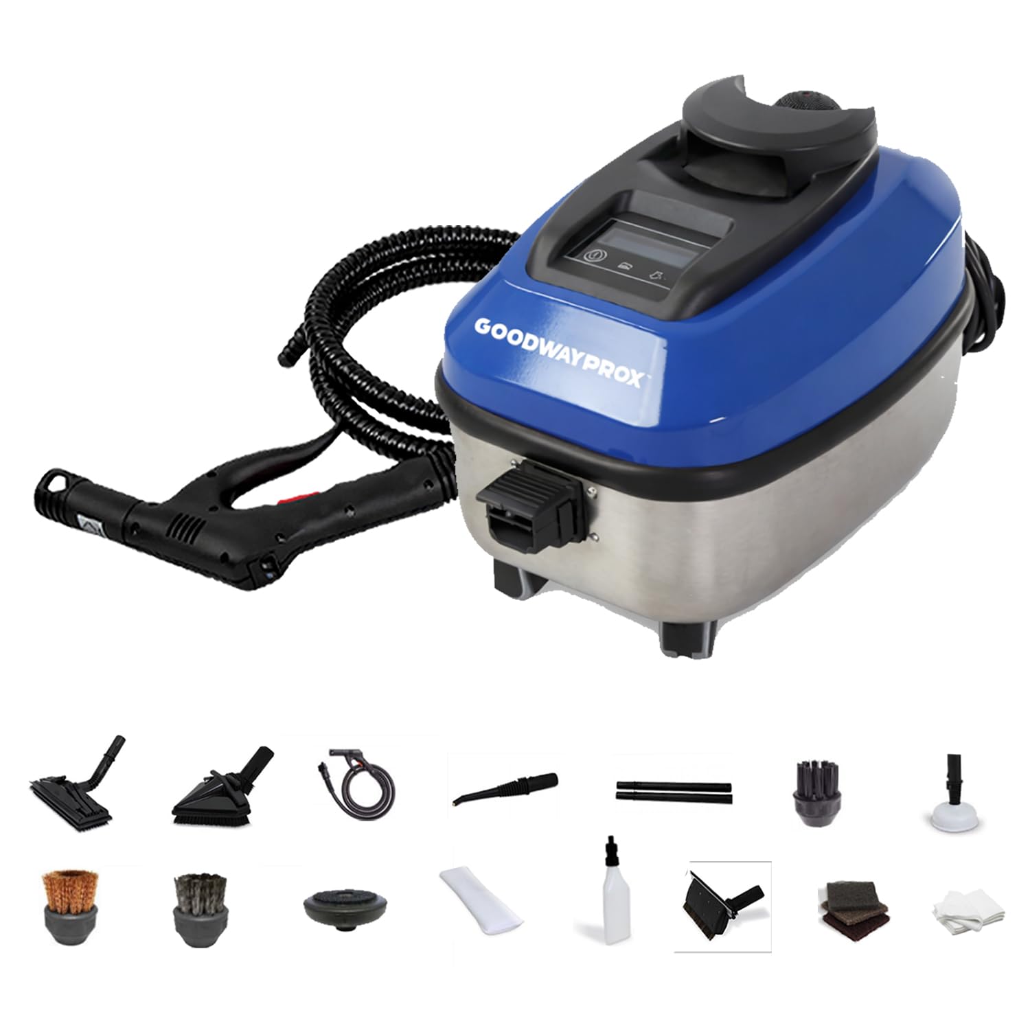 Goodway Portable Dry Steam Cleaner 1650W Commercial Steam Cleaner for Home Industrial Use 105 PSI 1 3 Gallon