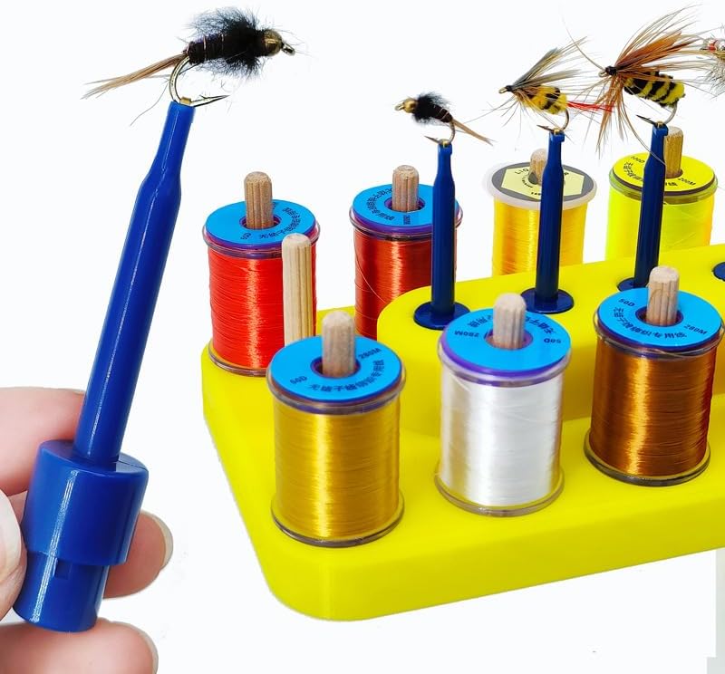 2pcs Fly Tying Tool Caddy 2 In 1 Flying Pliers Tool Holder Fly Tying Storage Rack for Lure