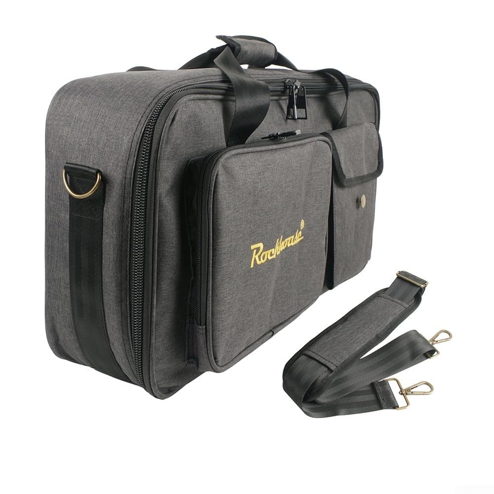 Borsa per pedaliera in tessuto Oxford, per effetti di chitarra, con diverse opzioni di dimensioni, custodia portatile in tessuto Oxford per pedaliera e accessori (L)