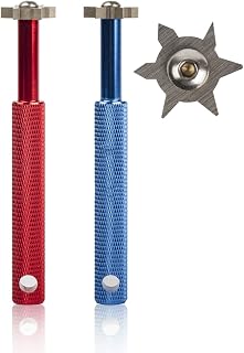 HIFROM Groove Sharpener with 6 Heads - Golf Club Groove Sharpener Re-Grooving Tool and Cleaner for All Irons Pitching Sand Lob Gap and Approach Wedges and Utility Clubs ¡