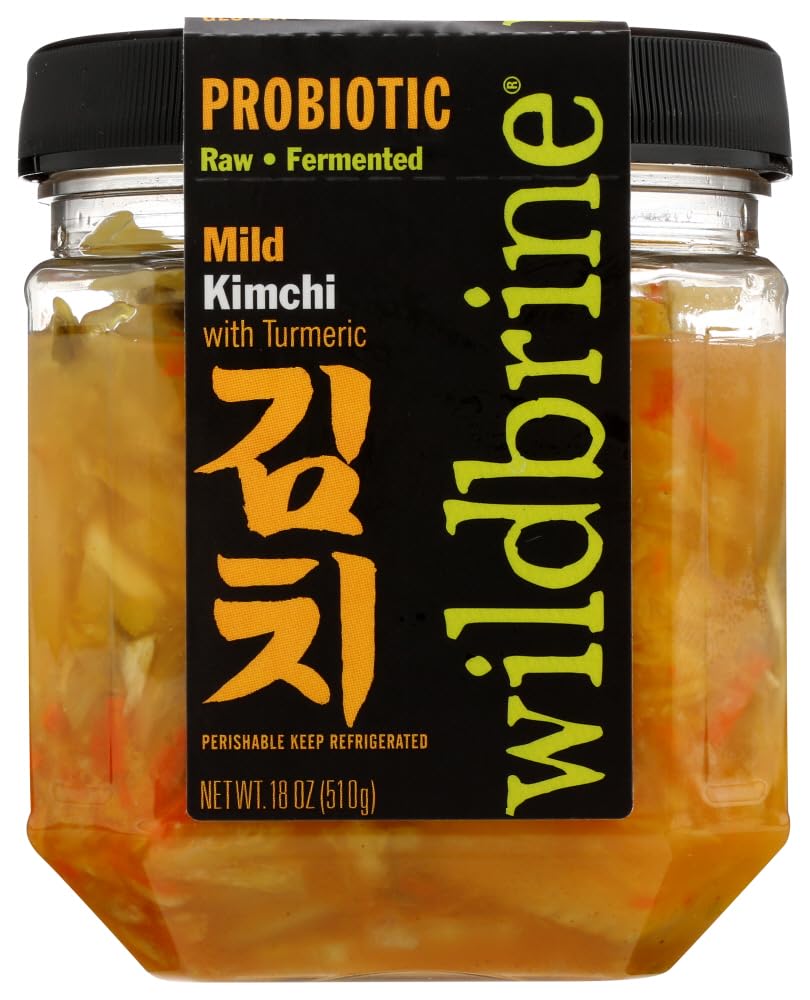 Wildbrine Probiotic Mild Kimchi with Turmeric, 18 Ounce -- 6 per case.