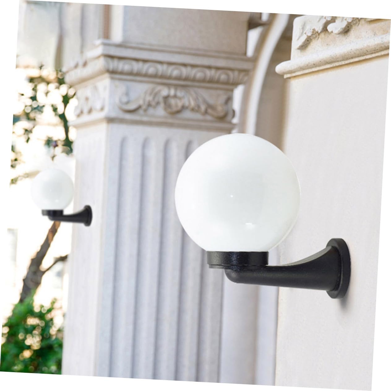 Alipis Abat-jour Sphérique Acrylique 30 Cm Diamètre Lait Opaque Protection Lampe Extérieure Jardin Remplacement Globe Lumineux Solide pour Applique Murale et Éclairage Extérieur