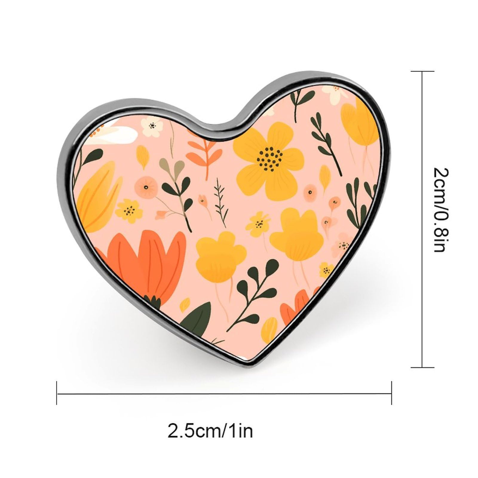 Natural Leaves Heart Lapel Pin Women's Brooch, Suitable for Wedding Party Clothes Jewelry Accessories Backpack Brooch, Valentine's Day Pin, Anniversary