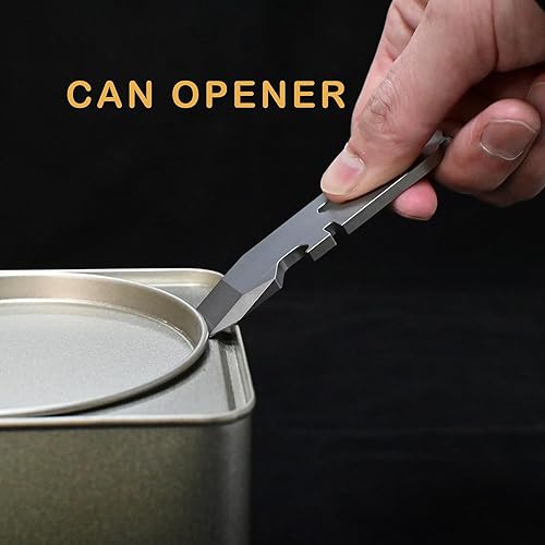 Miniatura 6 de Herramienta de llavero de titanio, herramienta multiusos ligera, abrelatas de pintura, herramientas de palanca, abridor de botellas con llave, ideal