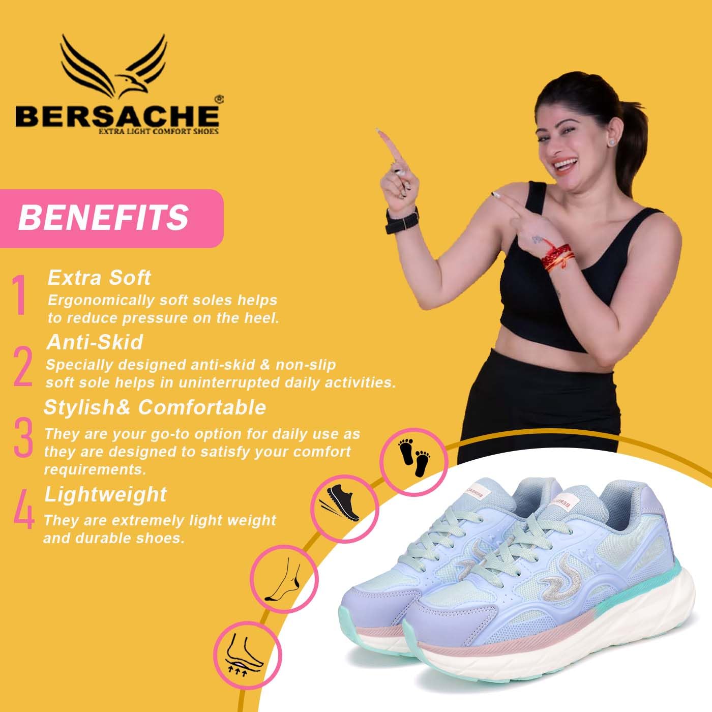 BERSACHE Premium Sports,Gym, Trending Stylish Running Shoes for Women 2 61wDFGyZv3L. SL1400