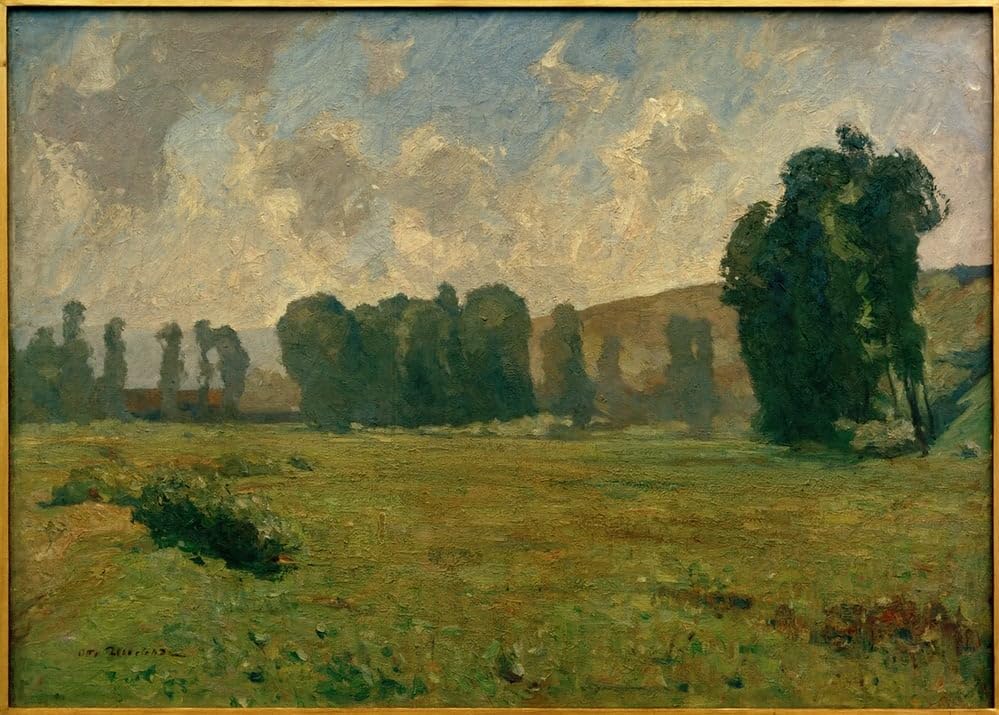 Pintura al óleo abstracta de Otto Ubbelohde de 60x90cm para decorar el salón