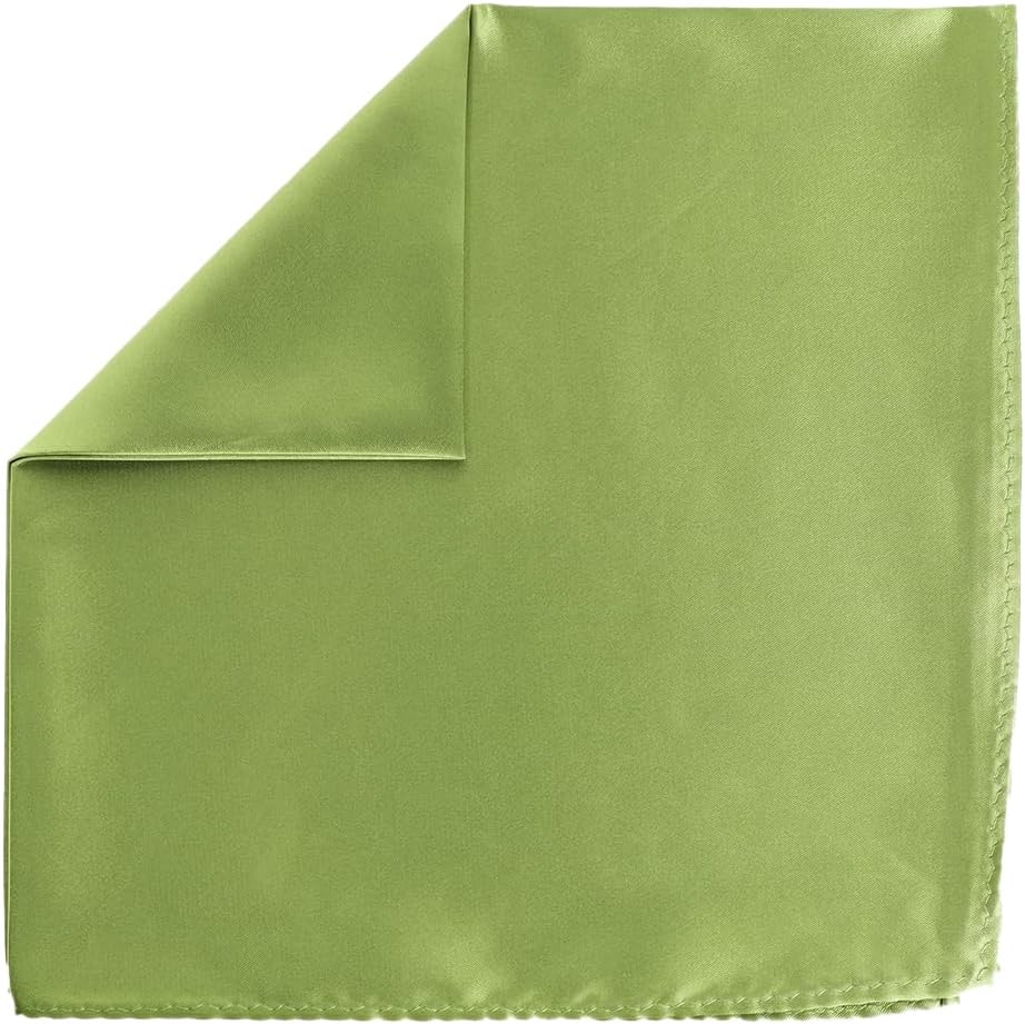 Suit Pocket Square for Men, 17x17 Silky Satin Solid Men’s Pocket Square