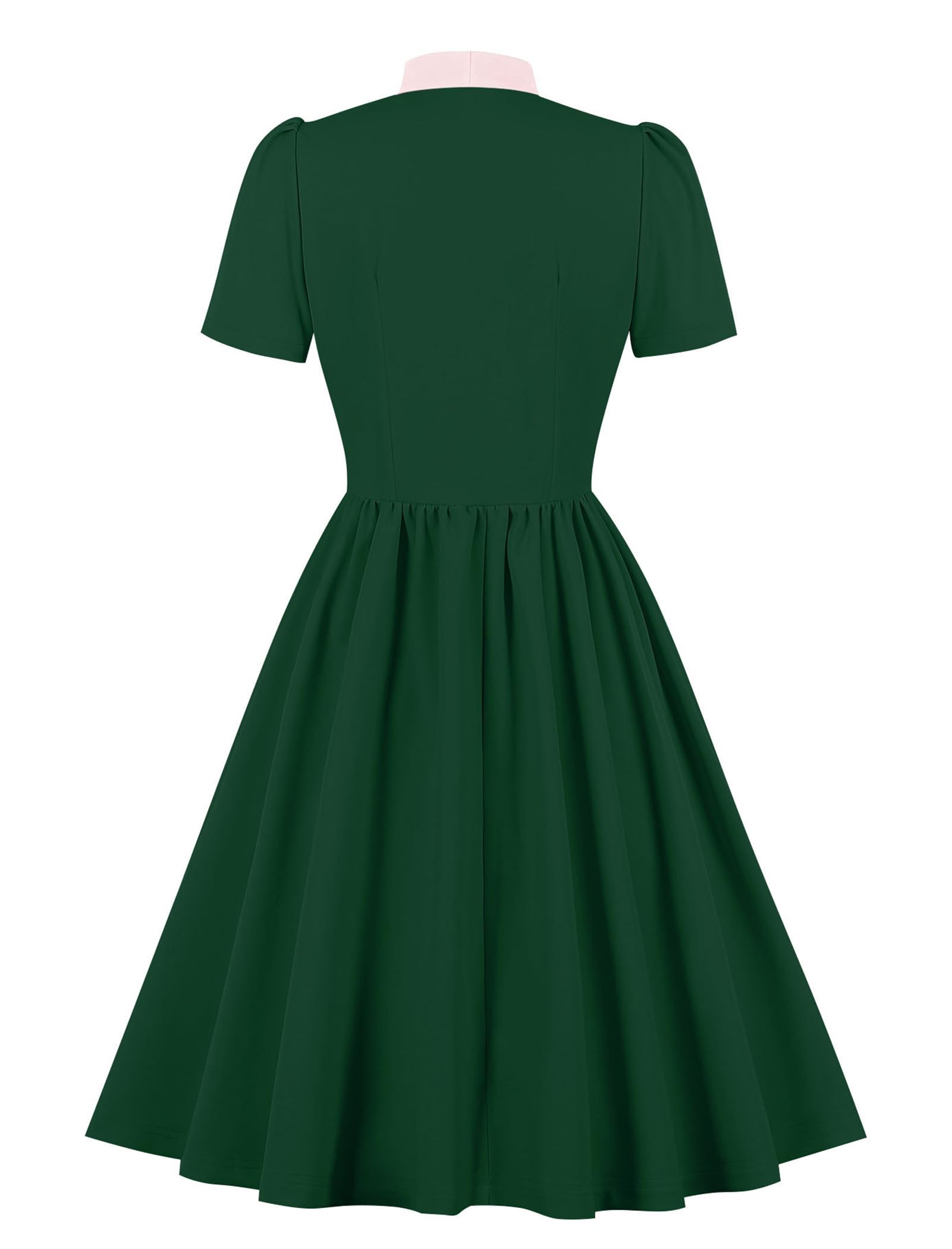 Robe à col nœud papillon pour femme, robe rétro des années 50, robe de cocktail, robe trapèze des années 50, pour le bureau, le travail, la soirée, le bal des finissants