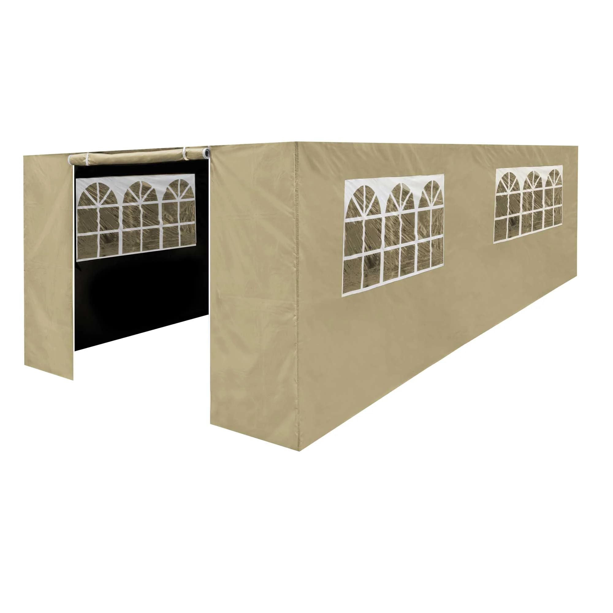 Dellonda Premium Side Walls/Doors/Windows for Gazebo/Marquee, Fits 3 x 6m Models - Beige - DG154
