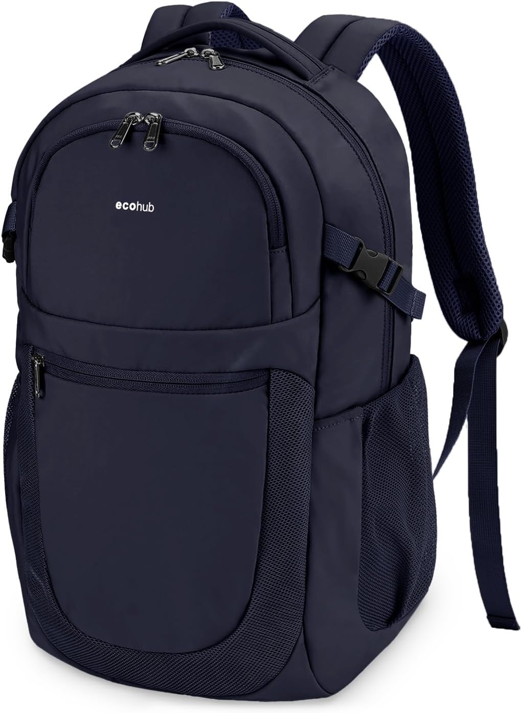 ECOHUB Travel Backpack for Women, 17.3 inch Suspended Laptop Backpack, Fashion Water-Resistant College Computer Bookbag, 28L Personal Item Bag with 12 Pockets for Causal, Work, Blue