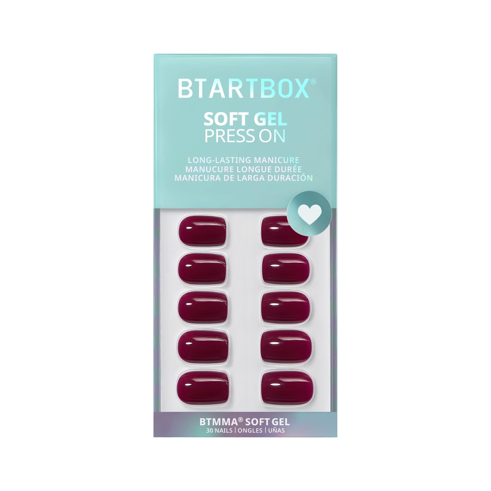 BTArtbox Press On Nails French Tips - 32 Pcs Short Square False Nails With Nail Glue and Adhesive Nail Tabs, No Fade Out Stick On Nails in 16 Sizes, Soft Gel Fake Nail for Women, Classic White — view 104
