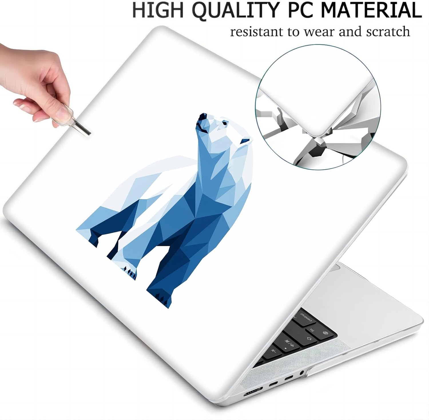 Compatible with MacBook Neo 13-inch, Hard Shell Case with Keyboard Cover and Screen Protector (A3404 A18 Pro chip, 2026 Release) - Bears MC21672