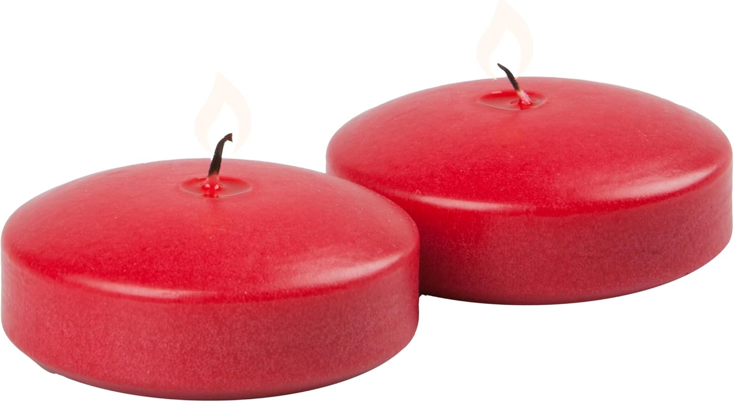 Set of 48 Eastland® Cylinder Vases and 48 Red Richland Floating Candles 3"