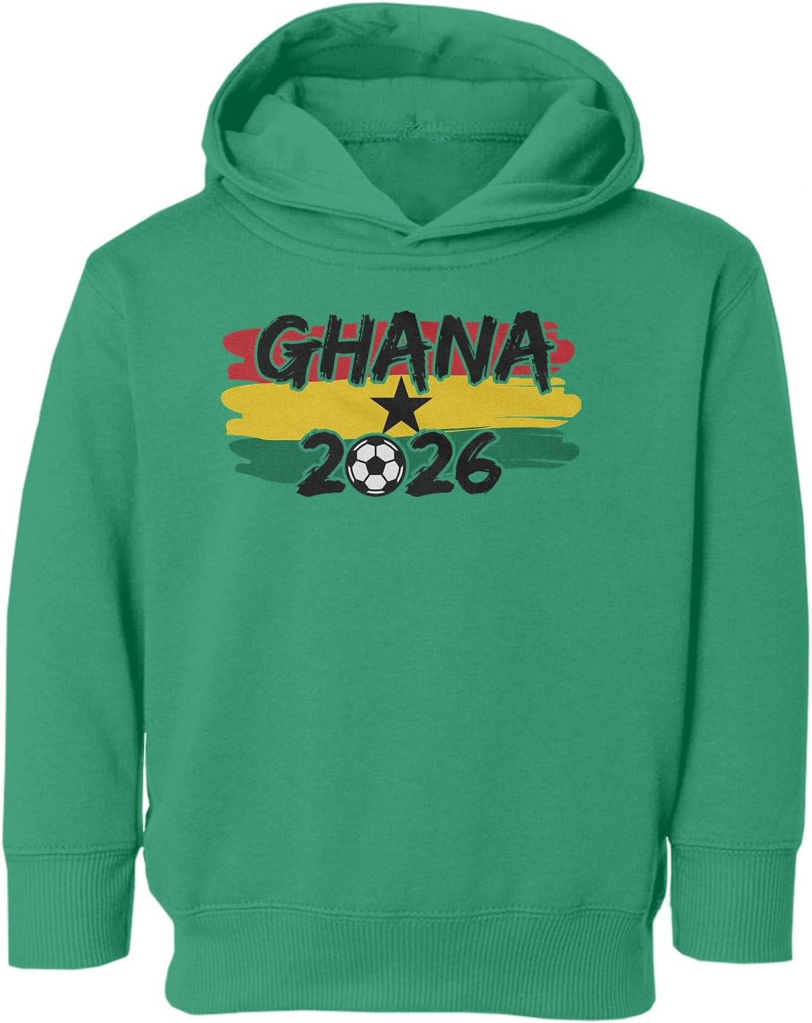 Ghana Flag Logo Style Inspired - 2026 Soccer Fans Toddler Hooded Sweatshirt