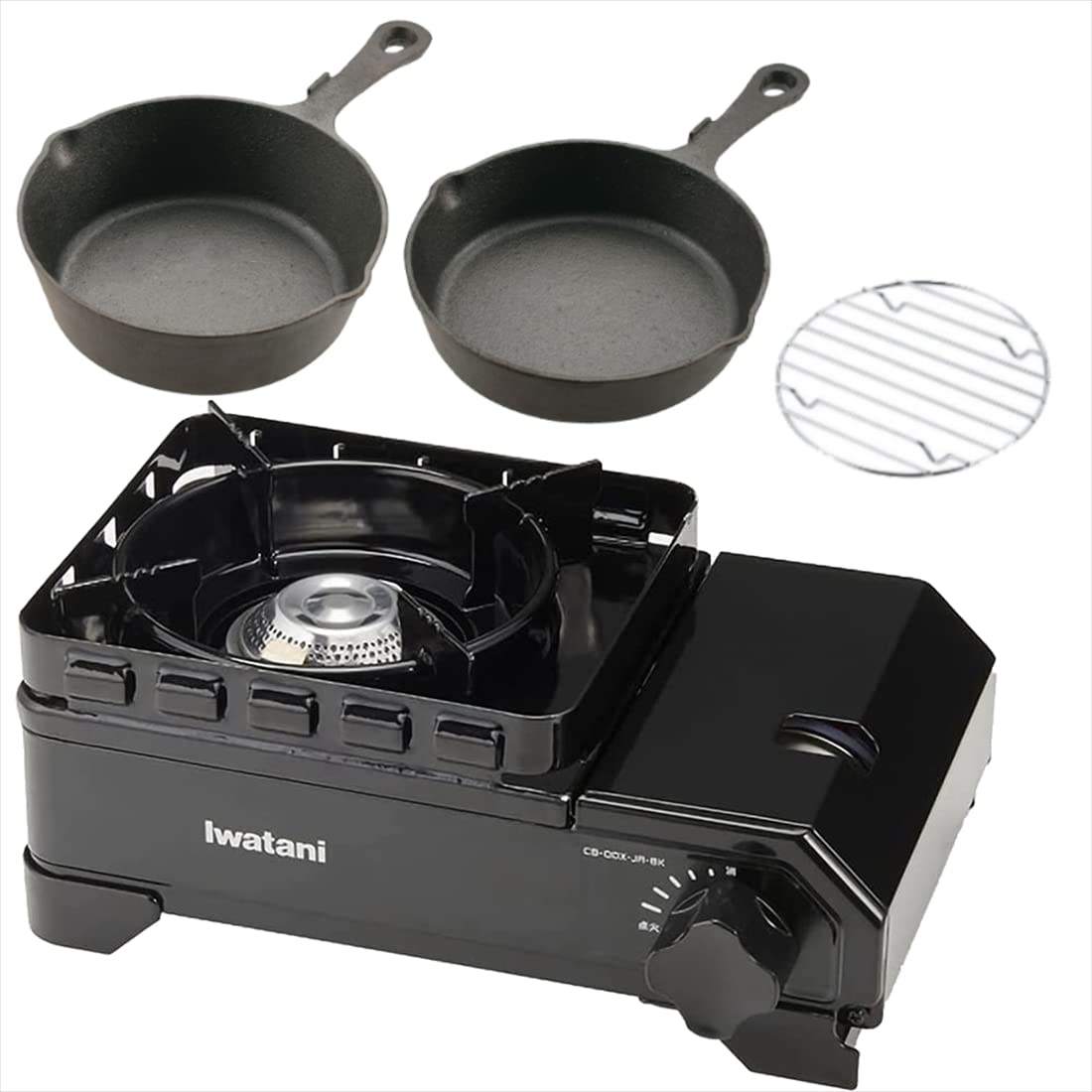 Amazon | イワタニ タフまるJr ブラック ＆ スキレット セット (CB-ODX
