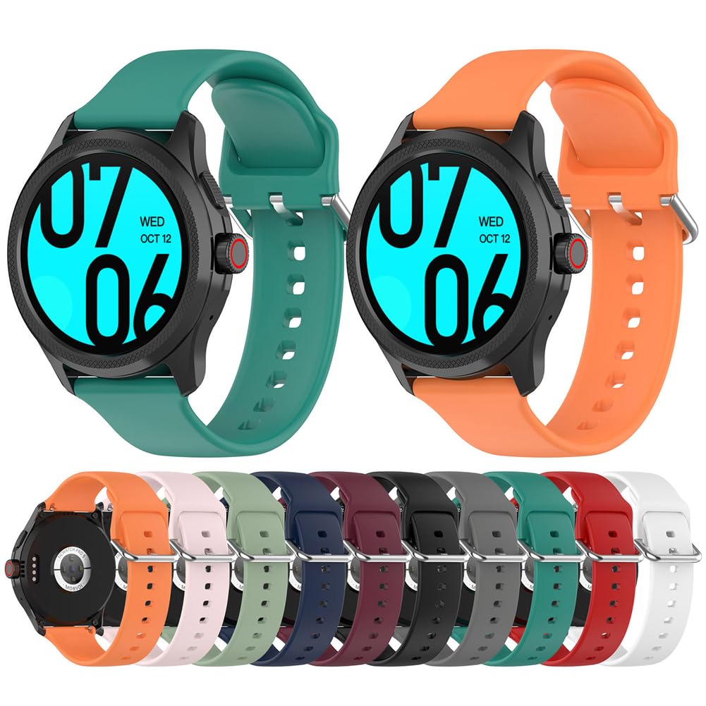 24MM Cinturini Compatibili con Ticwatch pro 5 Cinturino Sport Cinturino in Silicone Cinturini di Ricambio per iTOUCH AIR3