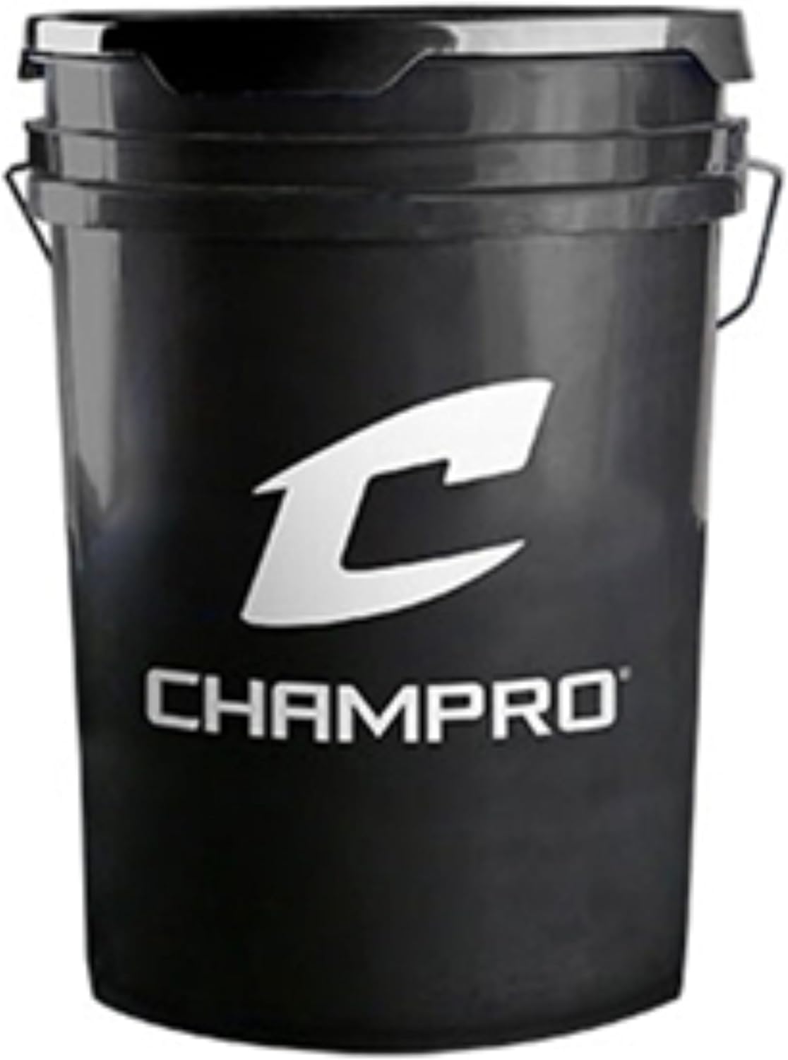 Champro CSB65 Durahide Cover 12" Practice Softballs in a Black Champro Bucket – 18 Balls and one Rods Can Sleeve Included.
