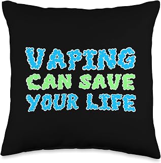 Vaping Can Save Your Life Vapor ECigarette E-Cig Smoking Throw Pillow