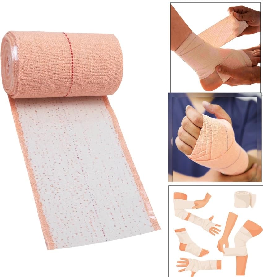 DipNish Elastic Adhesive Bandage, Self Adhesive Elastic Bandage, Adhesive Bandage, Self Sticking Bandage, Cotton Sports Wrap, Breathable Support for Sports Injury & Pain Relief (10cm x 4mt) 3