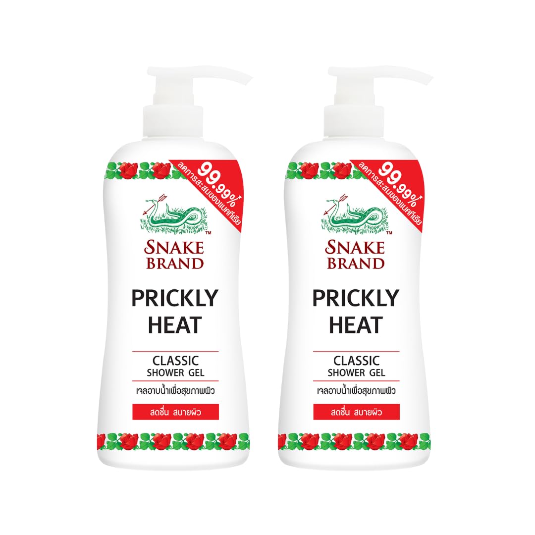 SNAKE BRAND Prickly Heat Classic Shower Gel 450ml (2), 450 ml (Pack of 1)