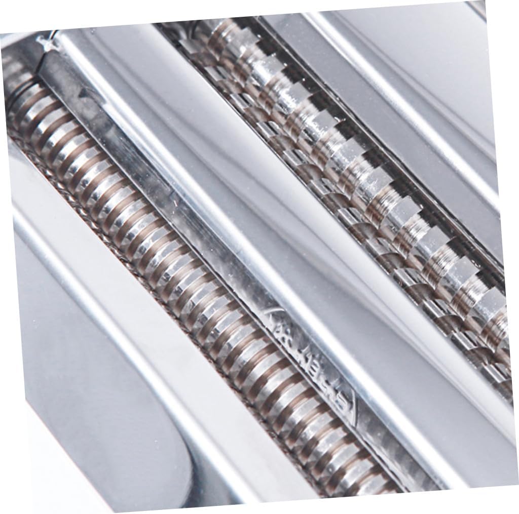 NUOBESTY Stainless Steel Manual Pasta Maker Machine with Crank Handle Versatile Noodle Roller for Spaghetti Lasagna Linguini Traditional Chinese Pasta Design for Home and Professional Use