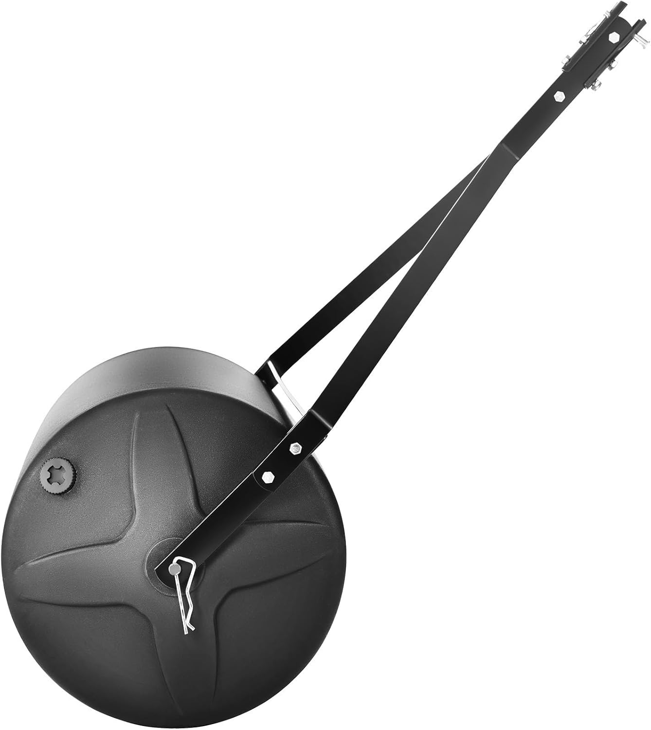 400lbs Tow Behind Lawn Roller – Durable LLDPE Drum & Sturdy Steel Frame, Sand/Water-Filled Yard Roller with Easy-Turn Plug for Tractor or ATV – Ideal for Lawn, Garden, Farm & Park Use – Black