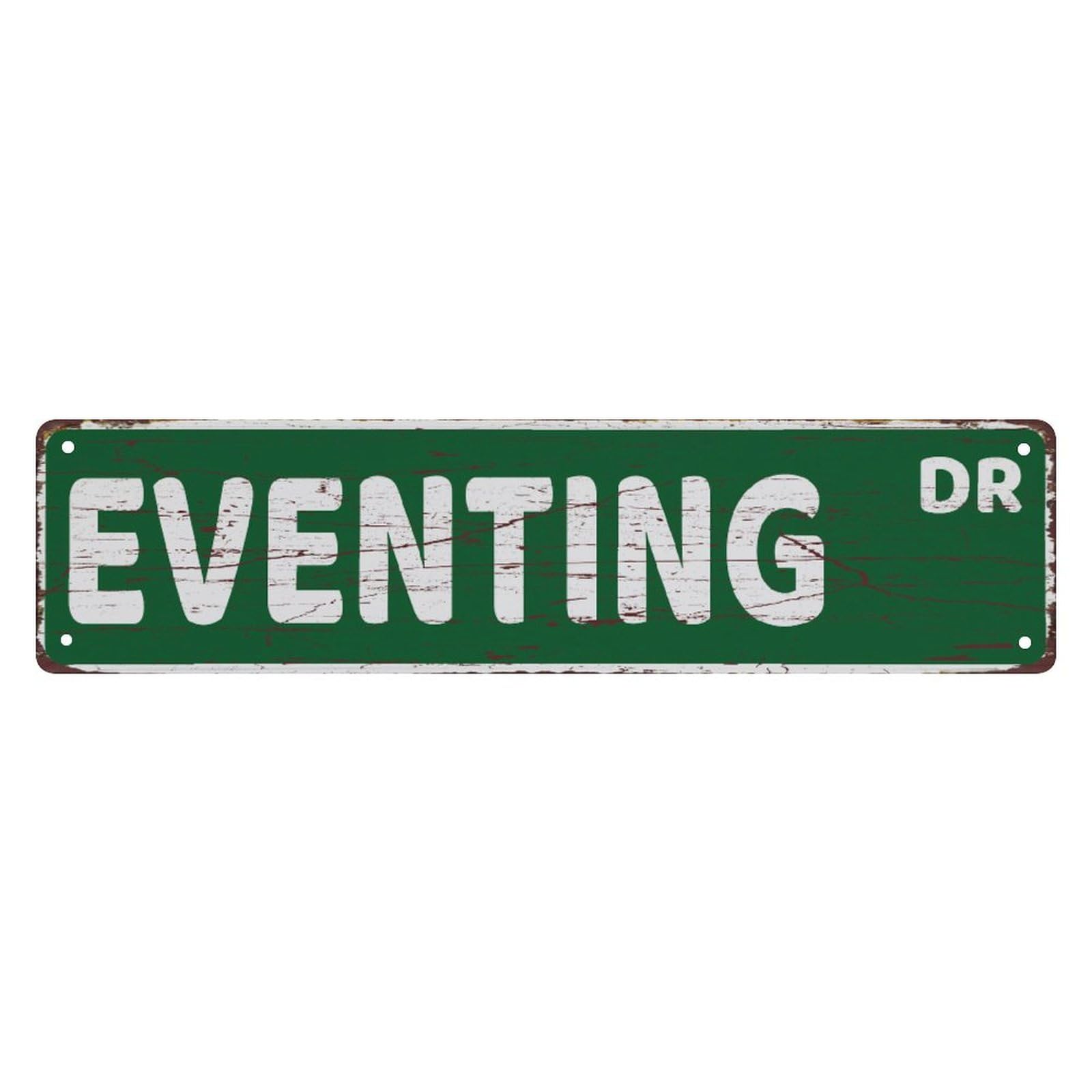 peiyeety Vintage Metal Tin Sign Decorative Wall Art Eventing Dr Themed Street Sign, Rustic Style, Durable Waterproof Rustproof, For Home, Equestrian Decor, Stable, Easy To Mount, 4x16 Inch