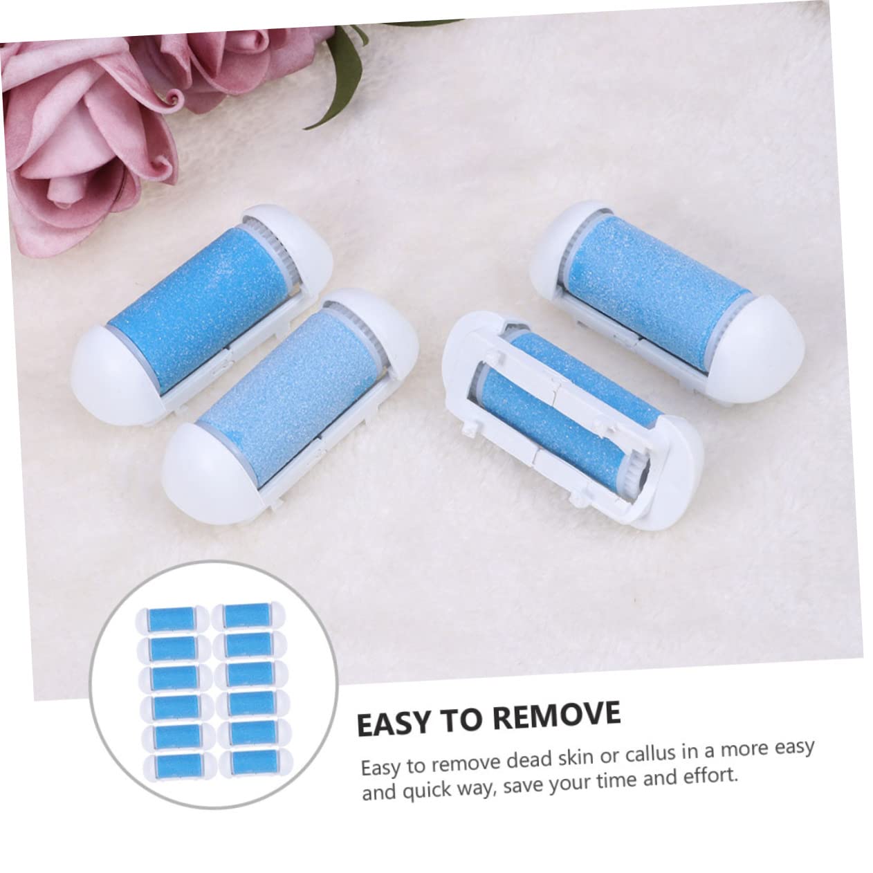 FRCOLOR 36piezas Rodillos De Repuesto Para Limpiar Pies Para Eliminar Piel Muerta Diseño Curvado Compatible Limpiadores Electrónicos De Pies