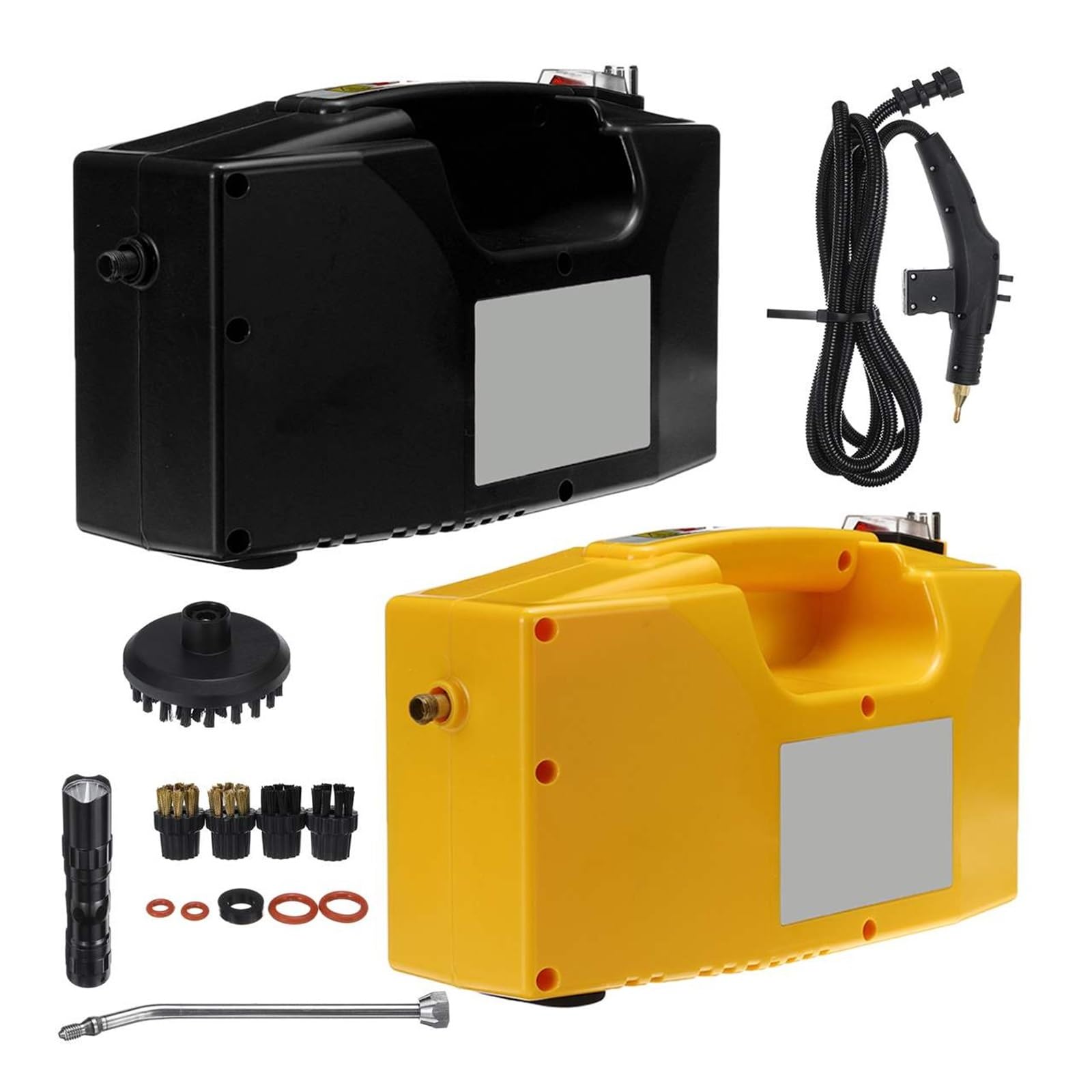 Limpiador a Vapor Industrial, Limpiador de Profesional 3000W, máquina Limpieza Alta presión con generador portátil for Cocina doméstica(Yellow-3000W)