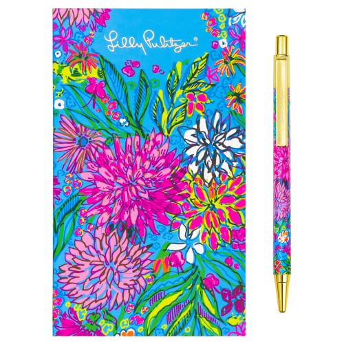 Lilly Pulitzer On The Go Agenda Set, Undated Monthly Pocket Planner with Black Ink Pen, 12 Month Annual Organizer with Notes Pages, Monthly Calendars, and Yearly Overviews (Walking on Sunshine)