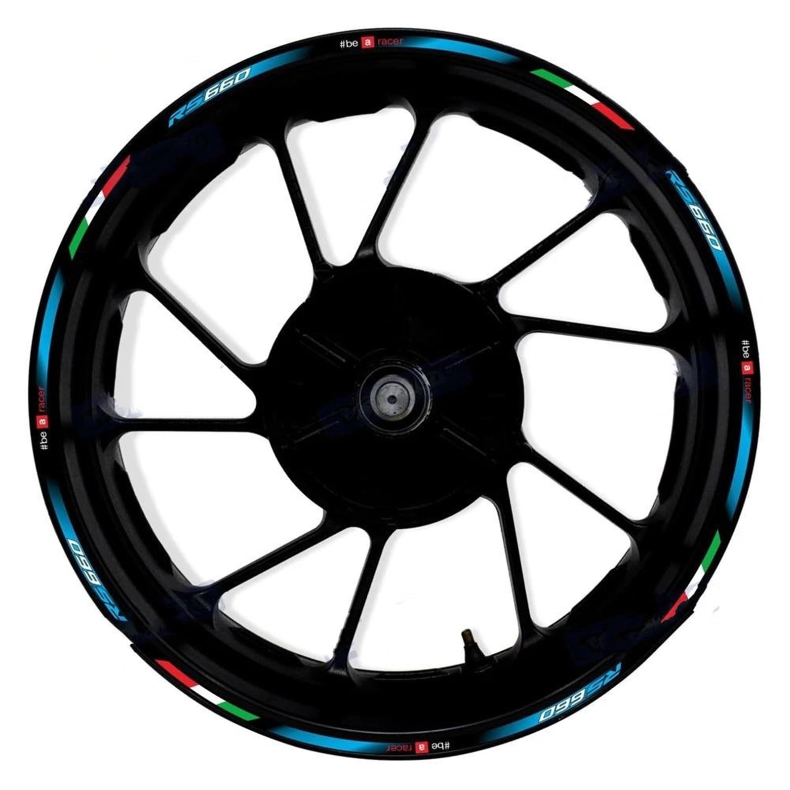 Motorcycle 17 Inch Front and Rear Wheel Hub Sticker Rim Stickers Decal for Aprilia RS660 RS 660(Color3)