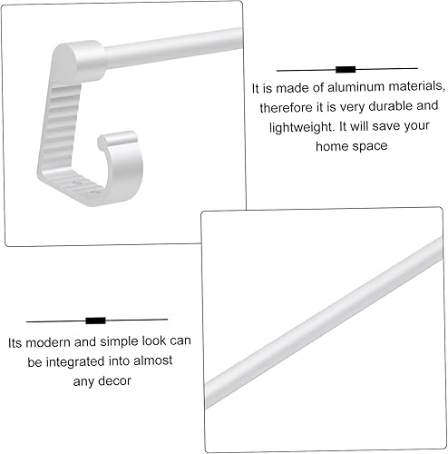 Miniatura 8 de Uonlytech Toallero Percha Espacio Aluminio Toallero Un Cuerpo Colgador Barra Toallero Organizador
