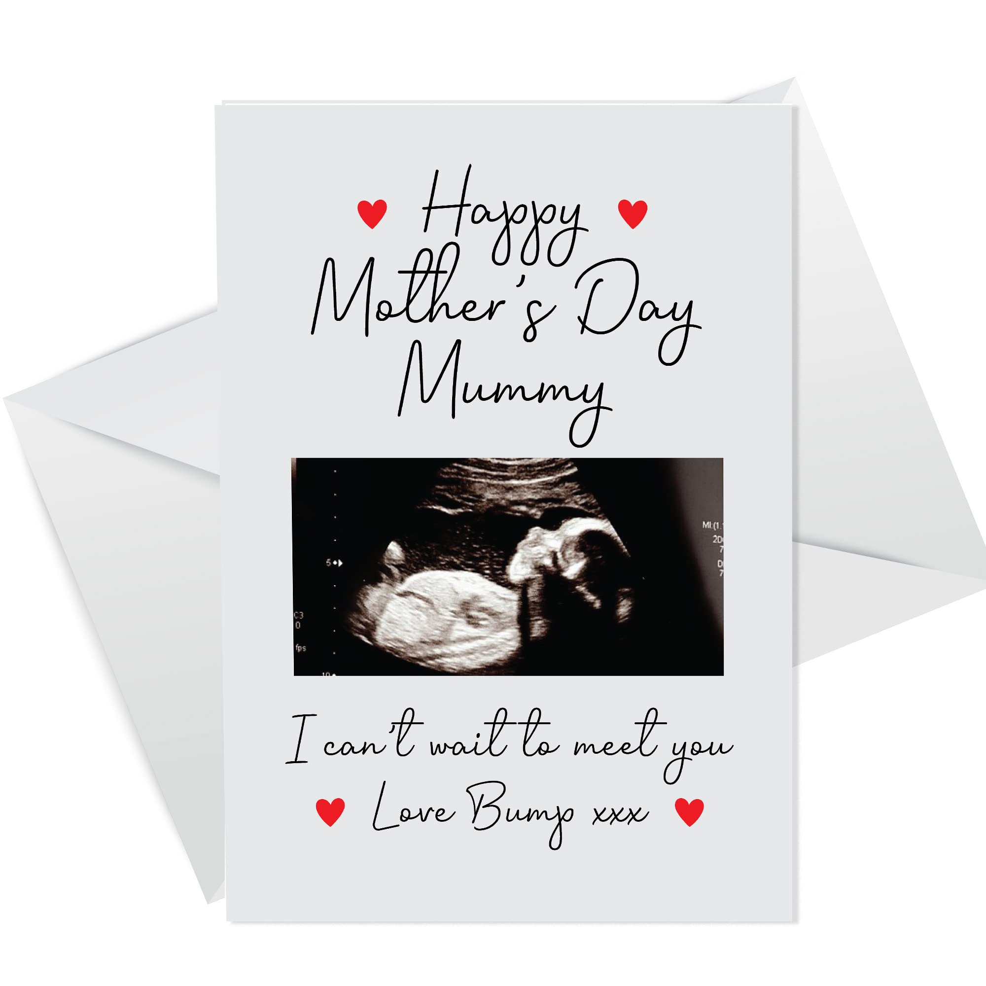 Personalised 1st Mothers Day Card From Bump Photo Mummy To Be Card From Baby