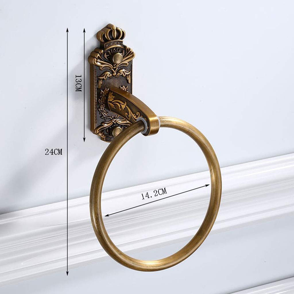 Portasciugamani Anello Rotondo Spazio in Alluminio portasciugamani Bagno Antico portasciugamani Appeso mensola Hardware Gancio Pendente