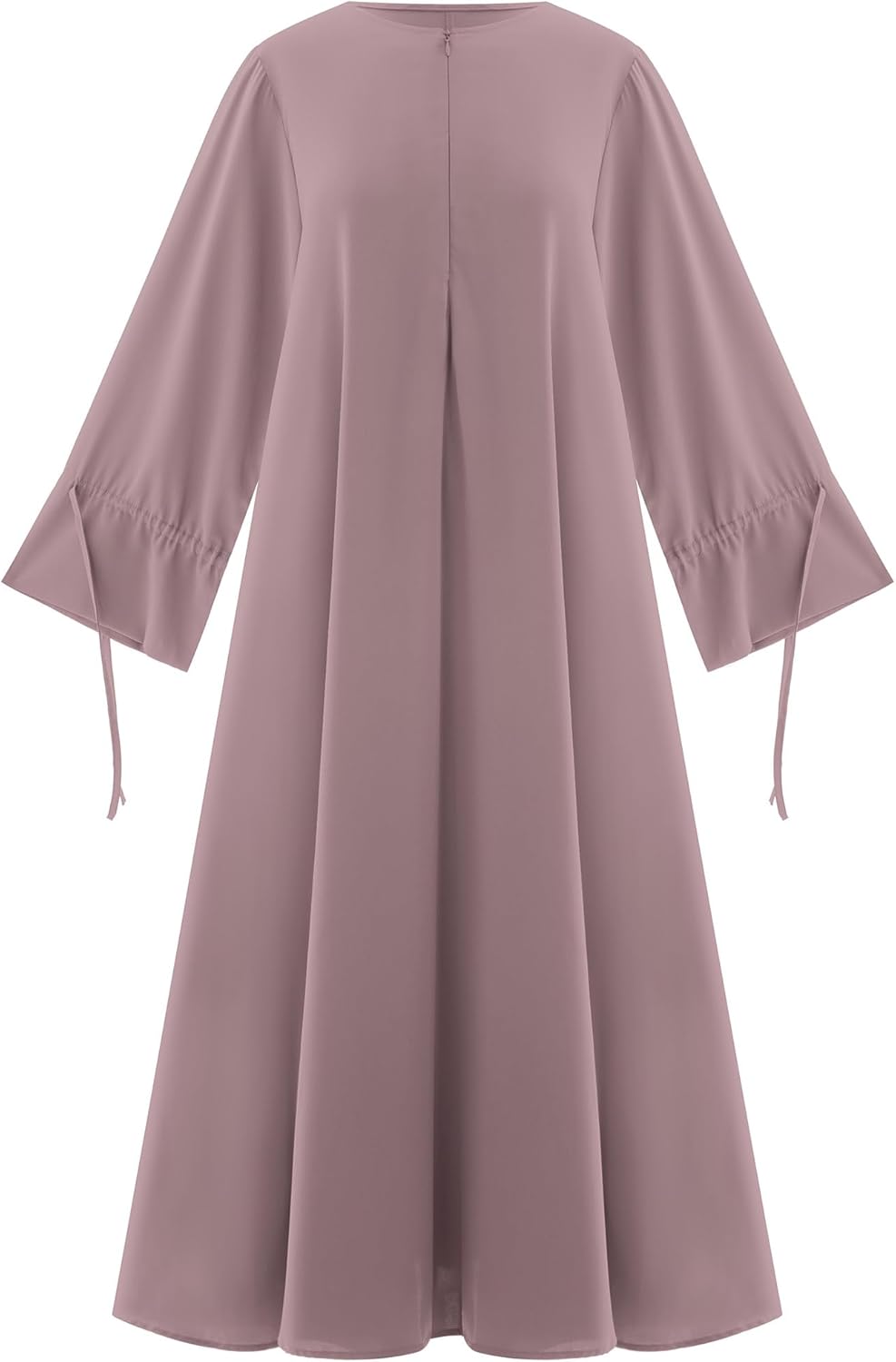 ODIZLI Women's Abaya Muslim Long Sleeve Tie Cuffs Prayer Dress Arabic Kaftan Dubai Turkey Islamic Dresses