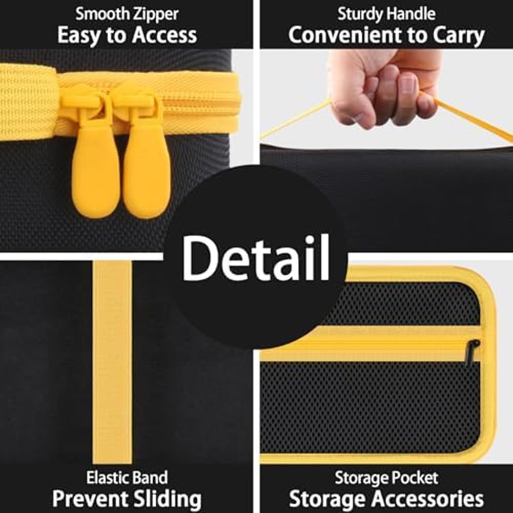 Sac de rangement rigide en EVA pour Fanttik Slim V8 V10 pour aspirateur Mini, étui antichoc avec poignée et fermeture éclair, organiseur de voyage compact pour voiture (noir)