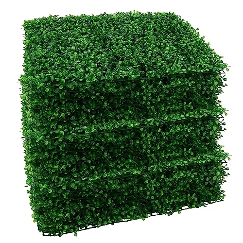 Trintion 18pcs Artificial Leaves Hedge Panels 40x60cm 4cm Hedge Wall Panels Artificial Grass Backdrop Wall Green Grass Wall for Indoor Home Decoration Outdoor Garden Ornaments