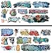 HO Scale Graffiti Waterslide Decals 2-Pack #16 - Weather Your Box Cars, Hoppers, & Gondolas!