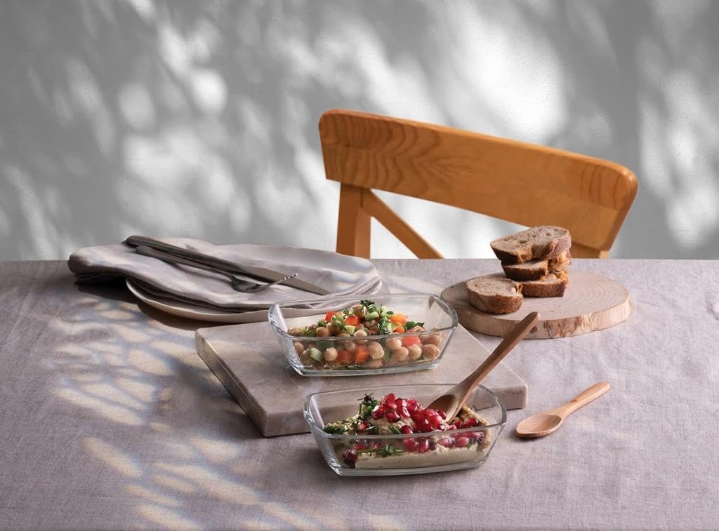GEEKFIELD MIL KHAKI × SC SLIDE TOP TABLE Pasabahce 54663 Tokio 6'lı Servis Meze Cam Sunum Tabağı : Amazon