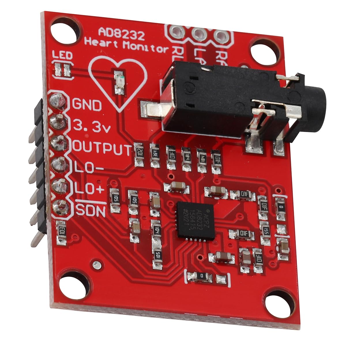 Module ECG AD8232 ECG Mesure Module de capteur de fréquence cardiaque d'impulsion capteur de surveillance KIT ECG avec câble