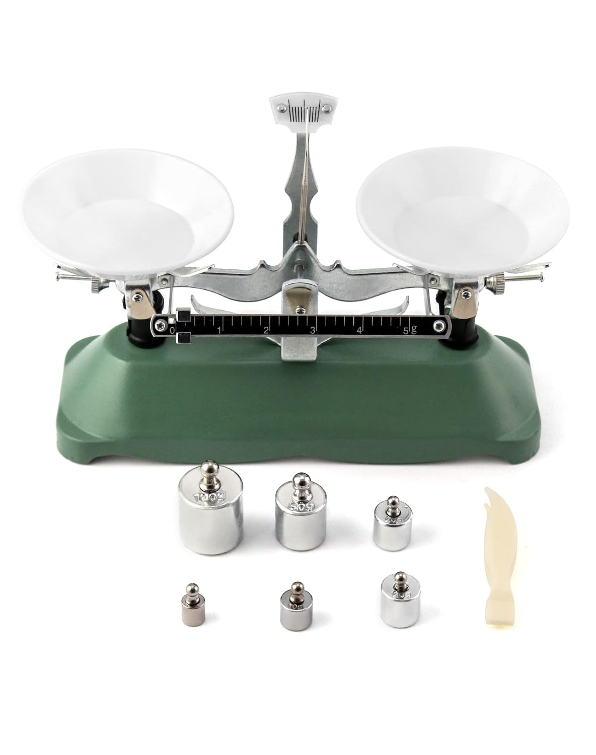 QWORK Balance Scale, 200g / 0.2g, Mini Laboratory Triple Beam Balance Beam Scale for Teaching Tool