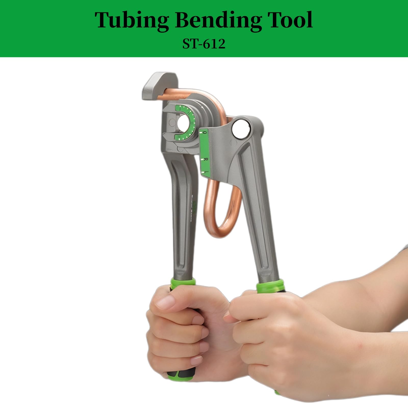 3 in 1 Tubing Bender, 1/4 3/8 1/2 Inch OD Copper Aluminum Tube Bender with Comfortable Grip, 180 Degree Wide Bending Range, for HVAC Refrigeration Repair
