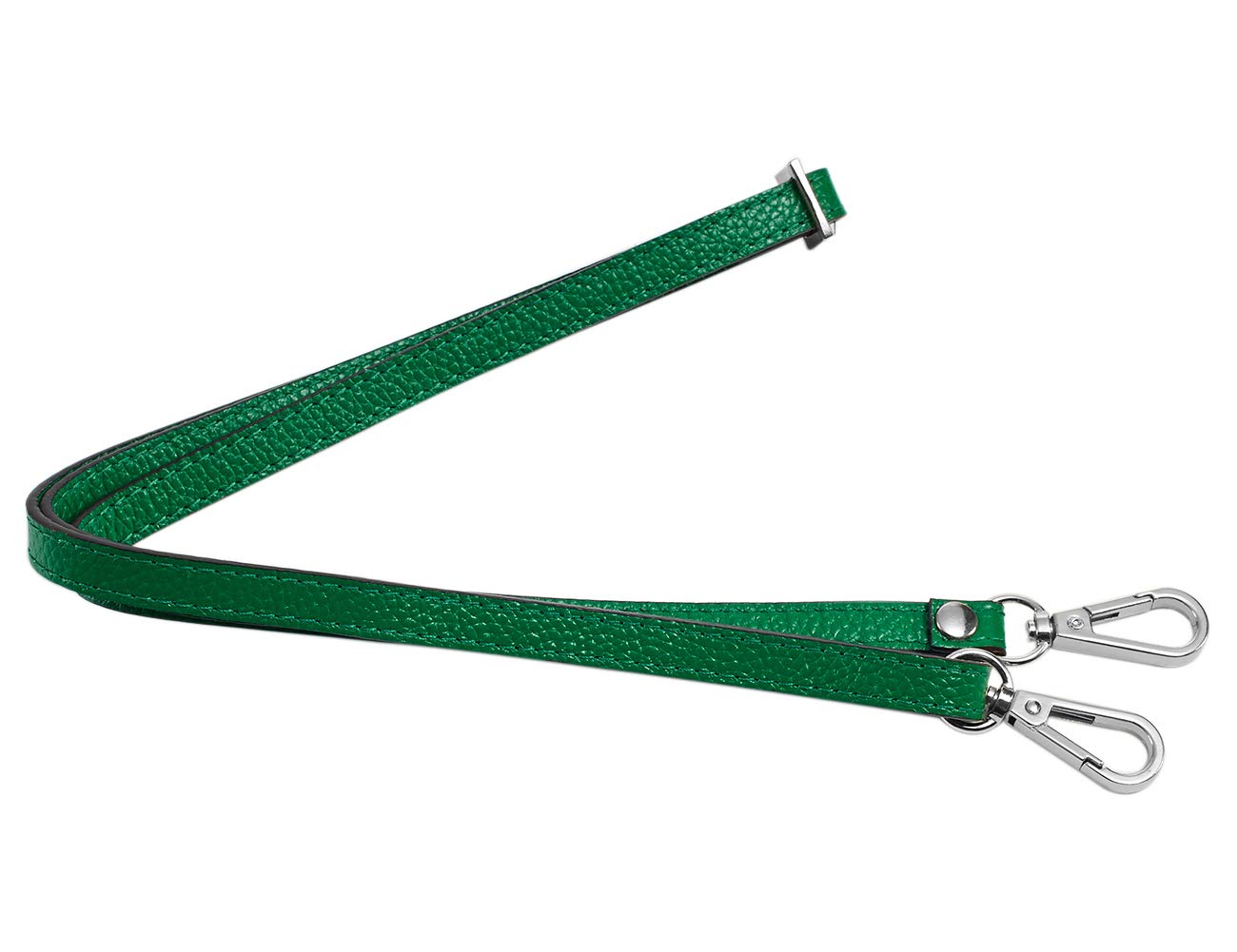 Sangle de sac bandoulière vert lanière épaule simili cuir et chaîne pour pochette